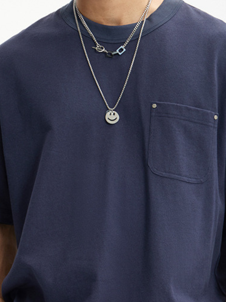 Paper Straight Happy/Sad Necklace