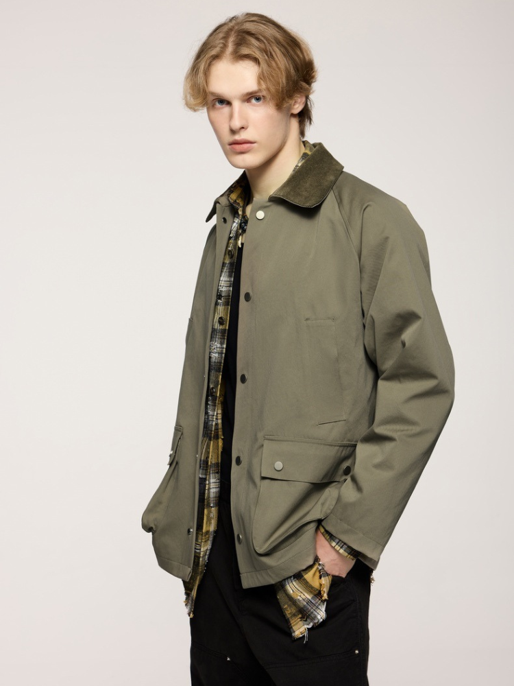 Cord Field Jacket Green