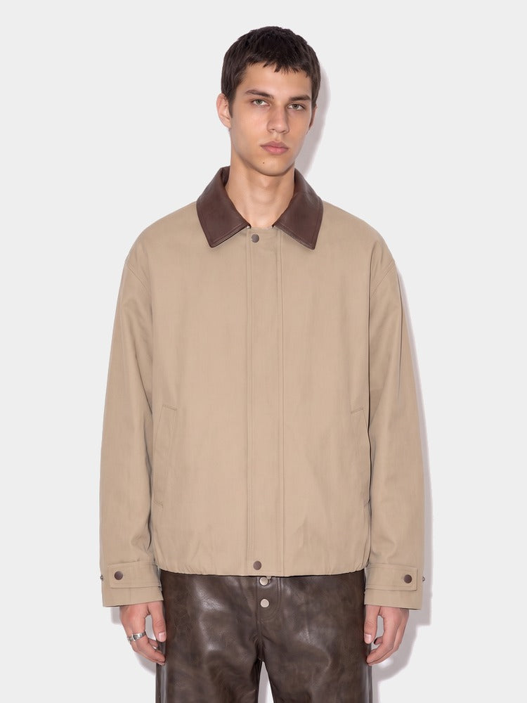 Wharf Jacket in Khaki, worn