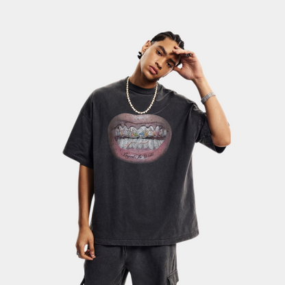 Paper Straight Tooth Pattern Tee