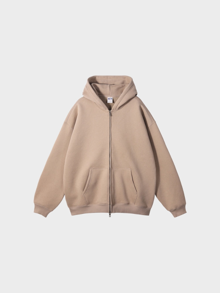 Paper Straight  Zipper Hoodie