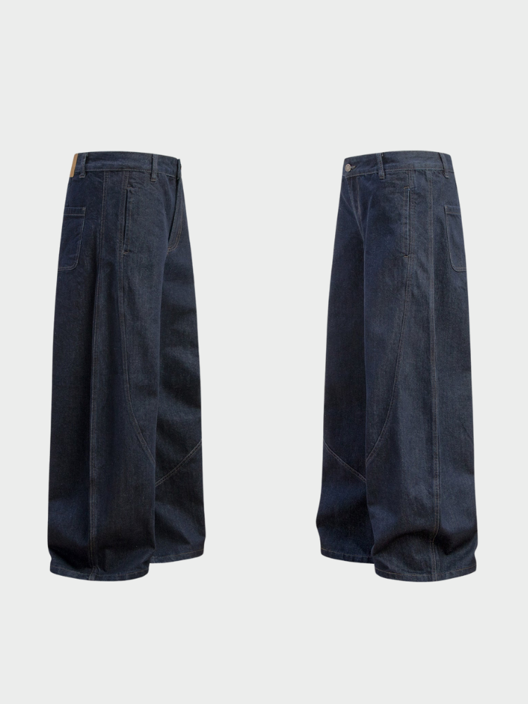Raw Edge Baggy Jeans