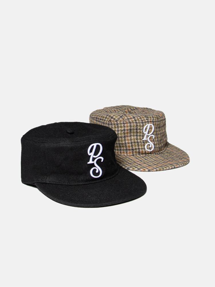 Flat Top Embroidered Cap Houndstooth