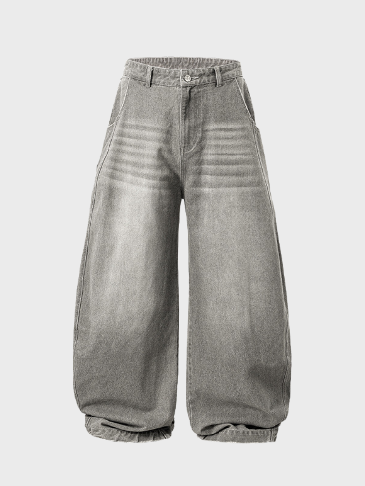 Blue Blood Baggy Jeans Hellgrau