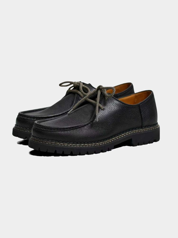 Schiefer Derby Schwarz genarbt