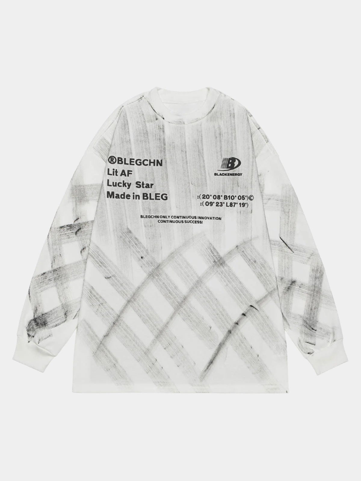 Paper Straight Handcrafted Graffiti Long Sleeve Shirt