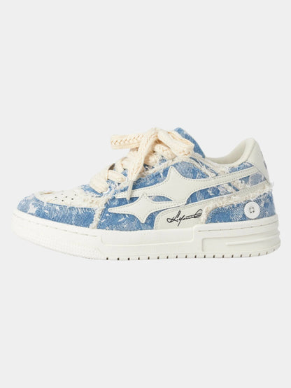 Paper Straight Baby blue Dunk Sneakers