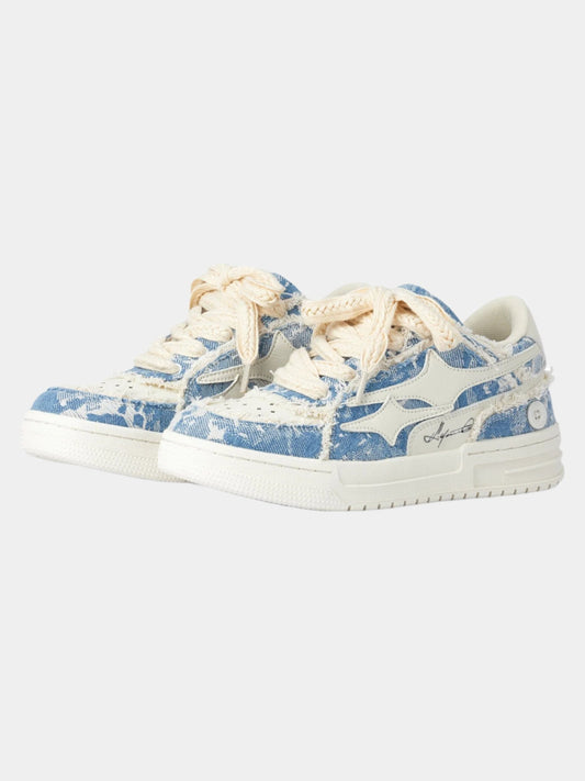 Paper Straight Baby blue Dunk Sneakers