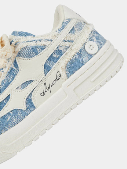 Paper Straight Baby blue Dunk Sneakers