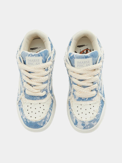 Paper Straight Baby blue Dunk Sneakers