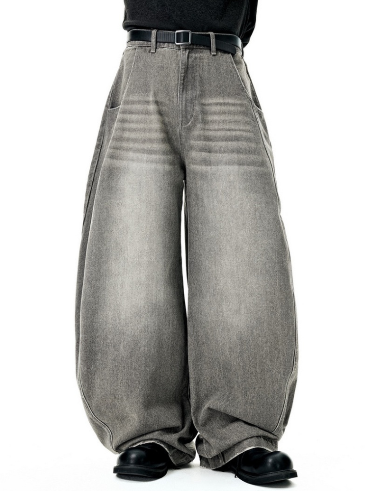 Blue Blood Baggy Jeans Hellgrau
