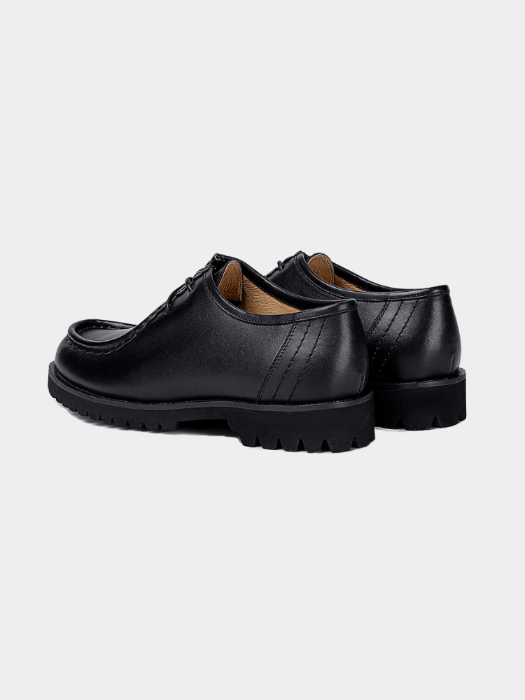 Lug Moc Derby Black