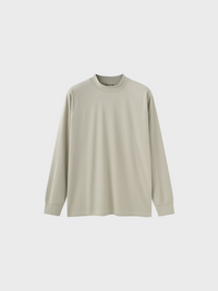 Paper Straight Mock Neck longsleeve Shirt