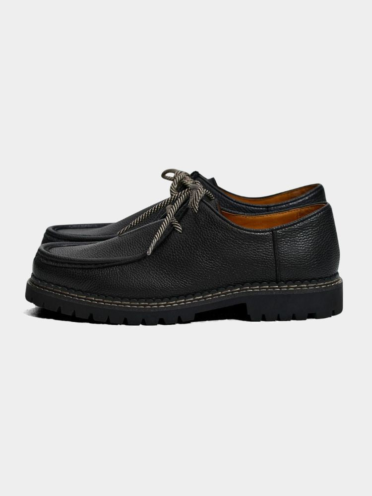 Schiefer Derby Schwarz genarbt