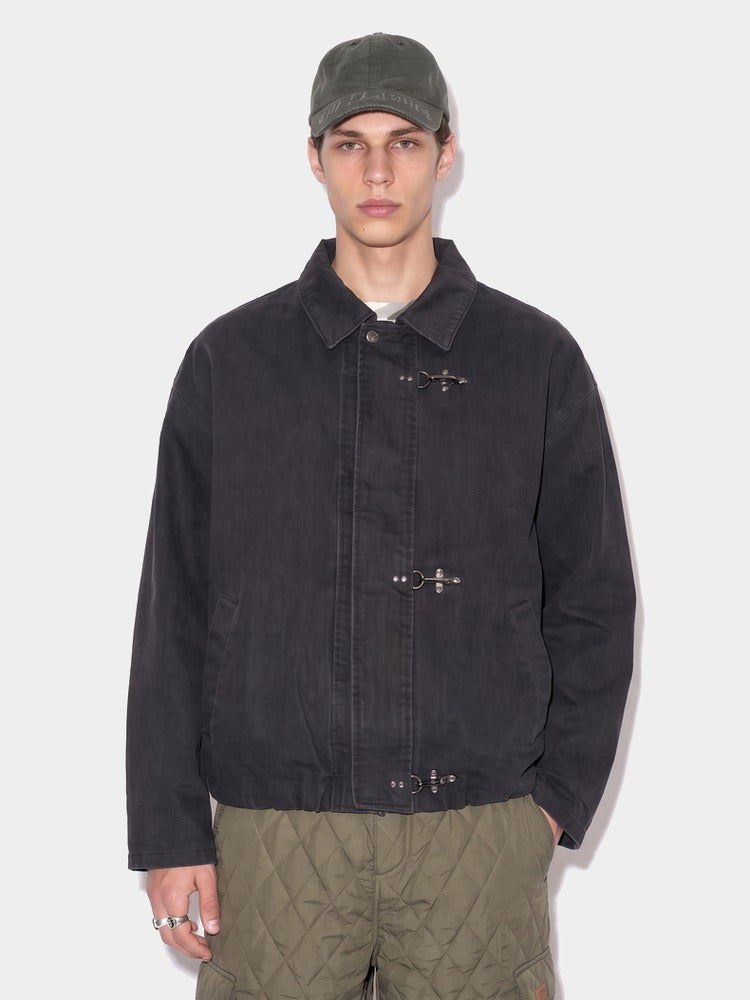 Moor Jacket in Black, worn