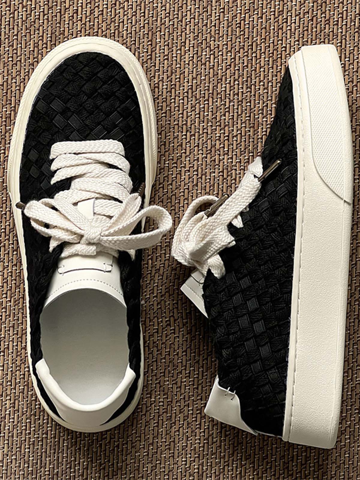 Paper Straight Woven Canvas Sneakers