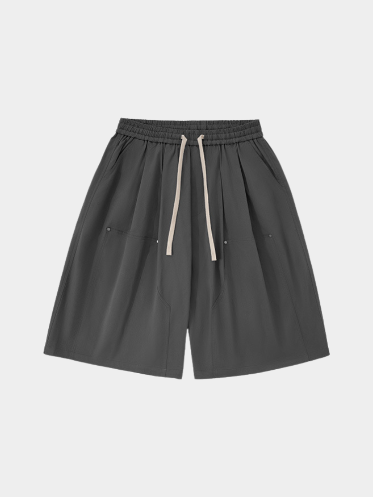 Paper Straight Pleated Shorts