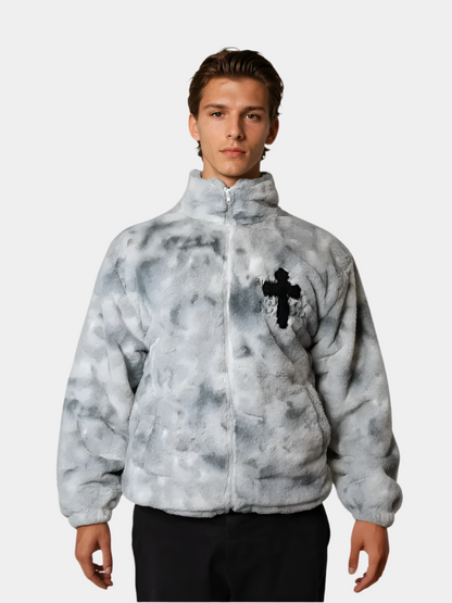 Paper Straight Cross Fleece Jacket