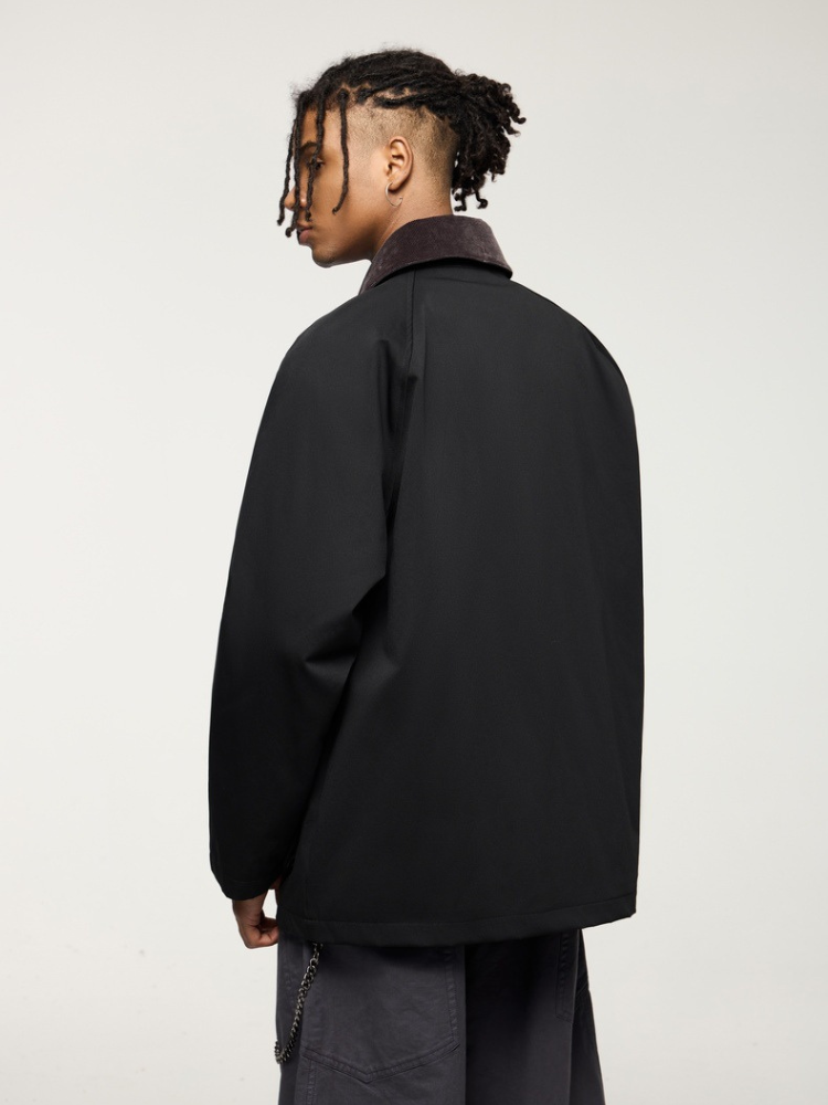 Cord Field Jacket Black