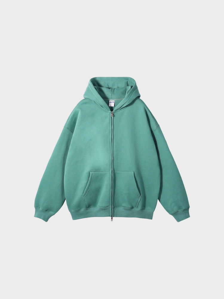 Paper Straight  Zipper Hoodie