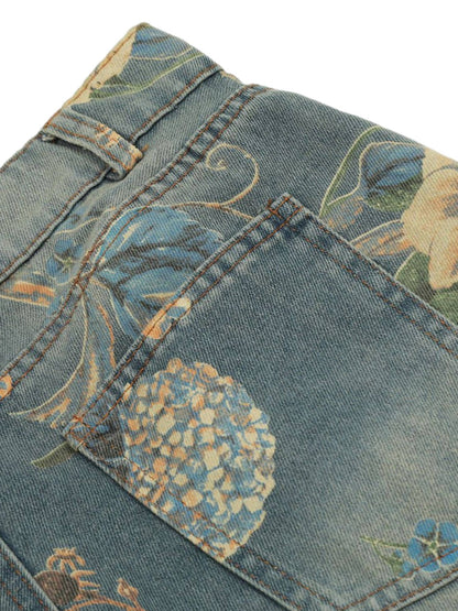 Paper Straight Blossom Baggy Jeans