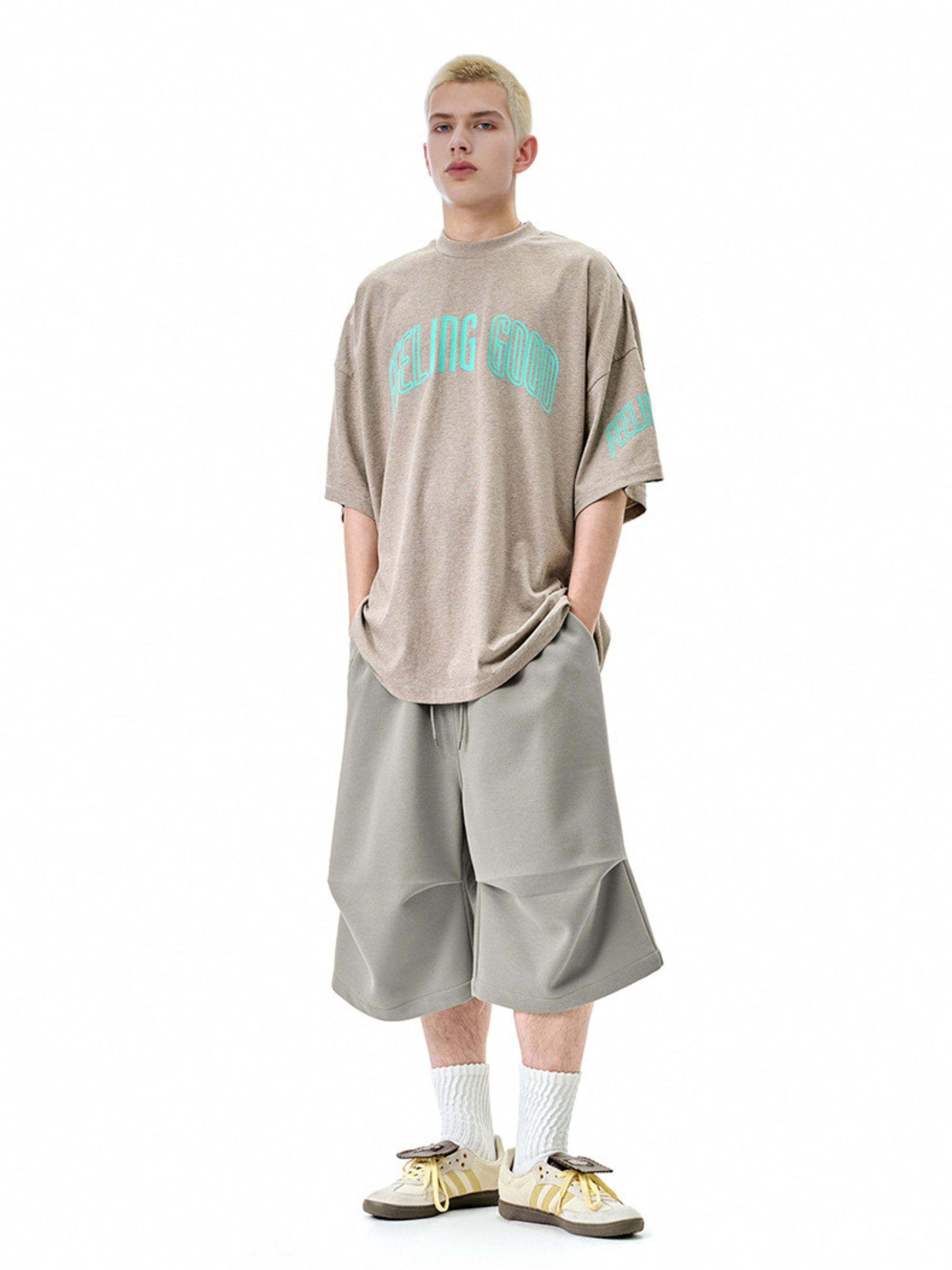 Paper Straight Drop Knee Jorts