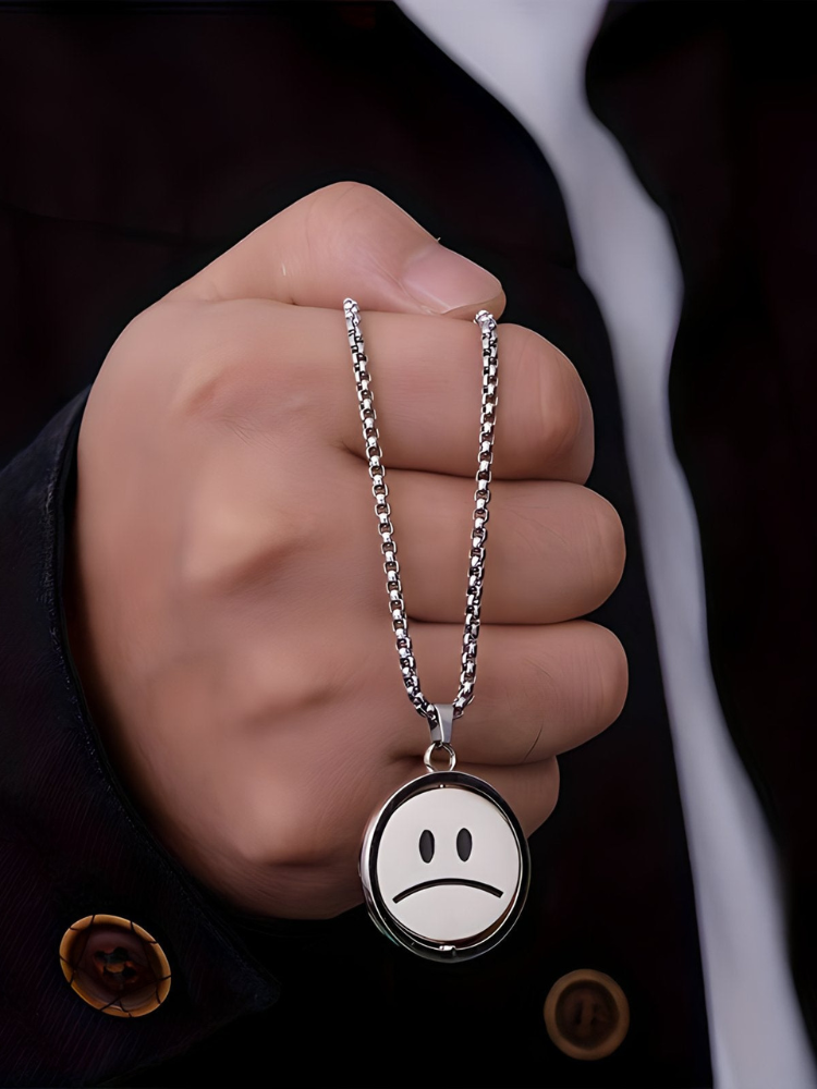 Paper Straight Happy/Sad Necklace