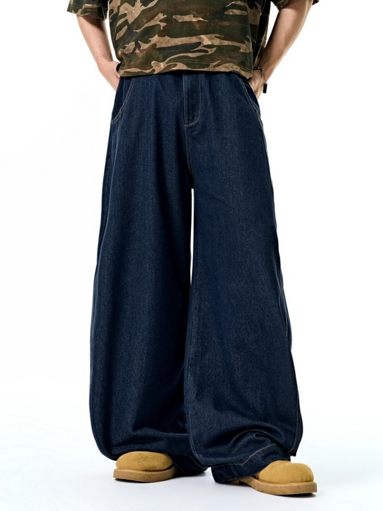 Blue Blood Baggy Jeans Blau