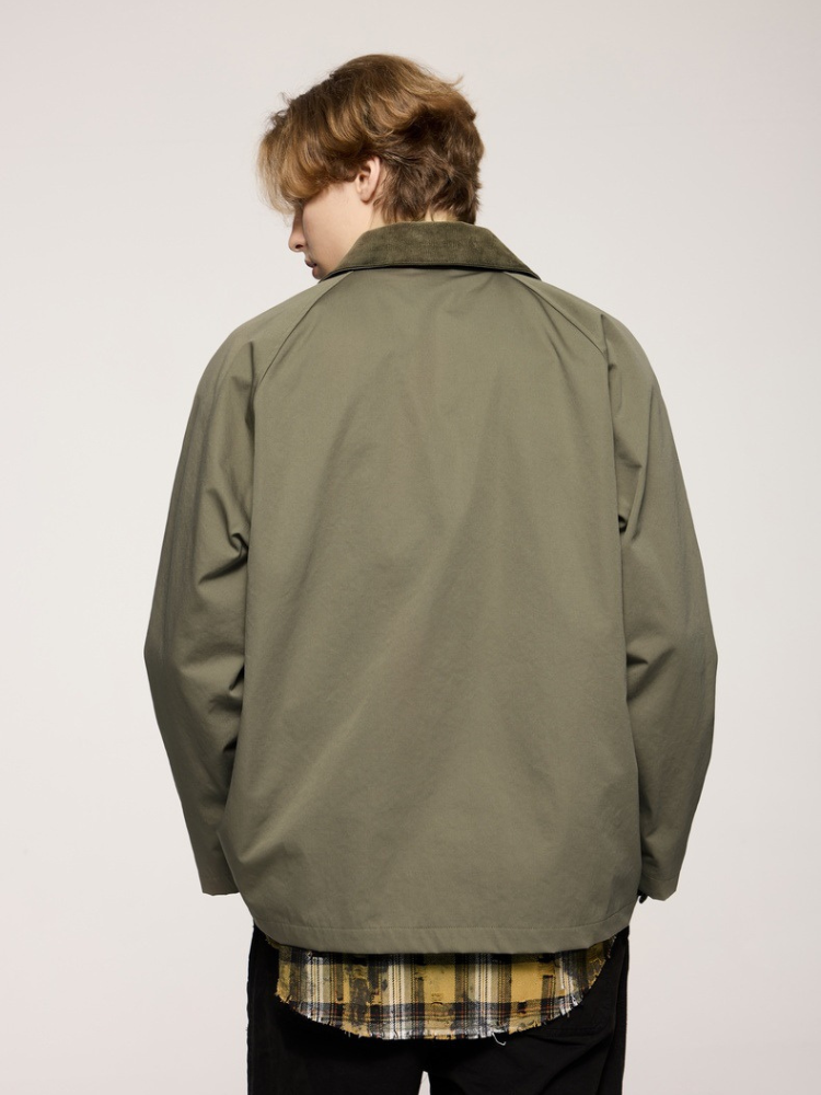 Cord Field Jacket Green