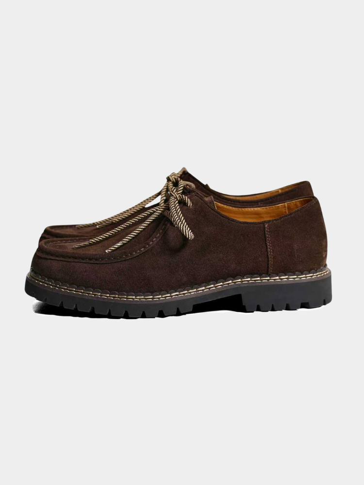 Slate Derby Brown Suede