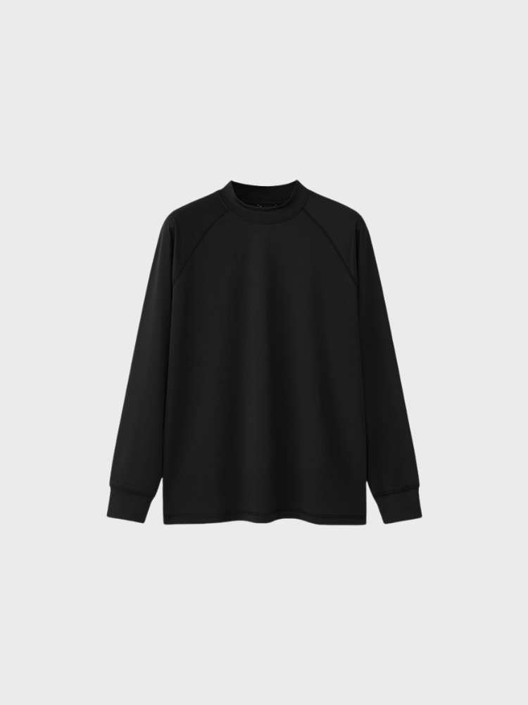 Paper Straight Mock Neck longsleeve Shirt