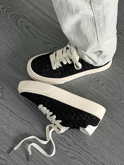 Paper Straight Woven Canvas Sneakers