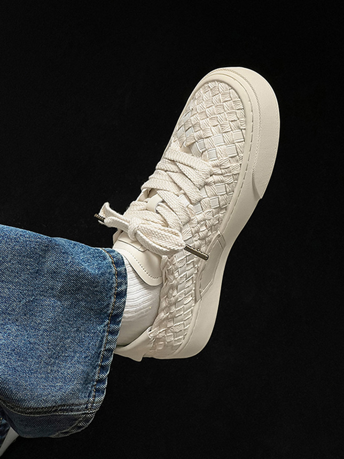 Paper Straight Woven Canvas Sneakers