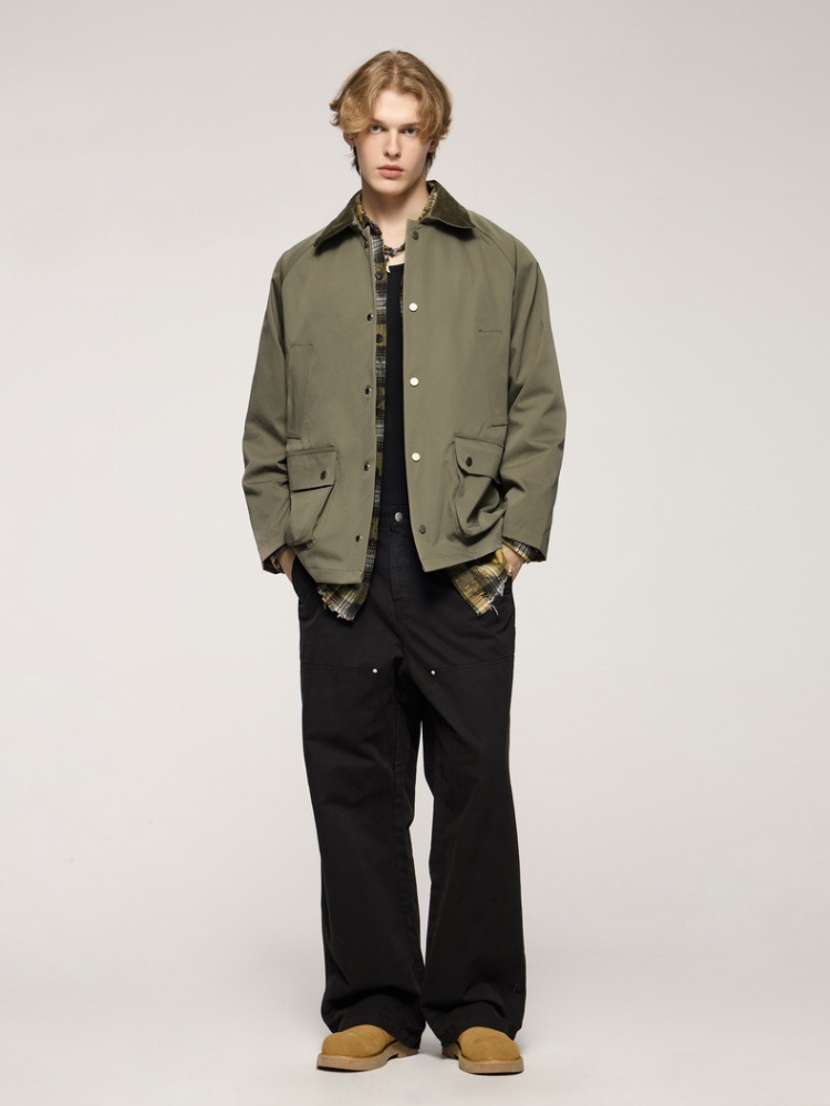 Cord Field Jacket Green