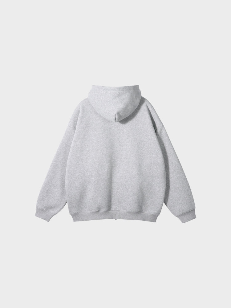 Paper Straight  Zipper Hoodie