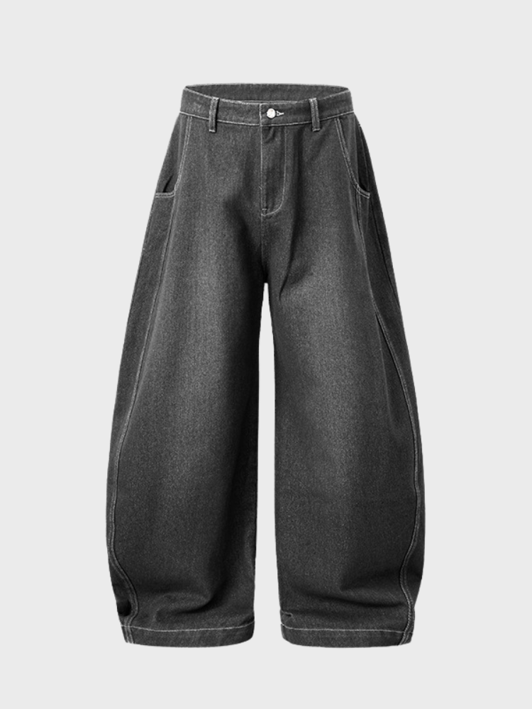 Blue Blood Baggy Jeans Schwarz