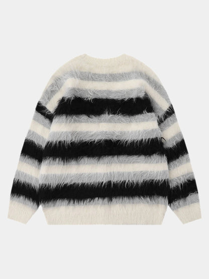 Paper Straight Stripe Cardigan Sweater