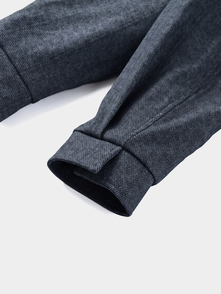 Fell Jacket in Navy, cuff detail