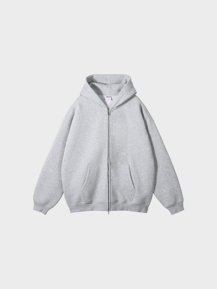 Paper Straight  Zipper Hoodie