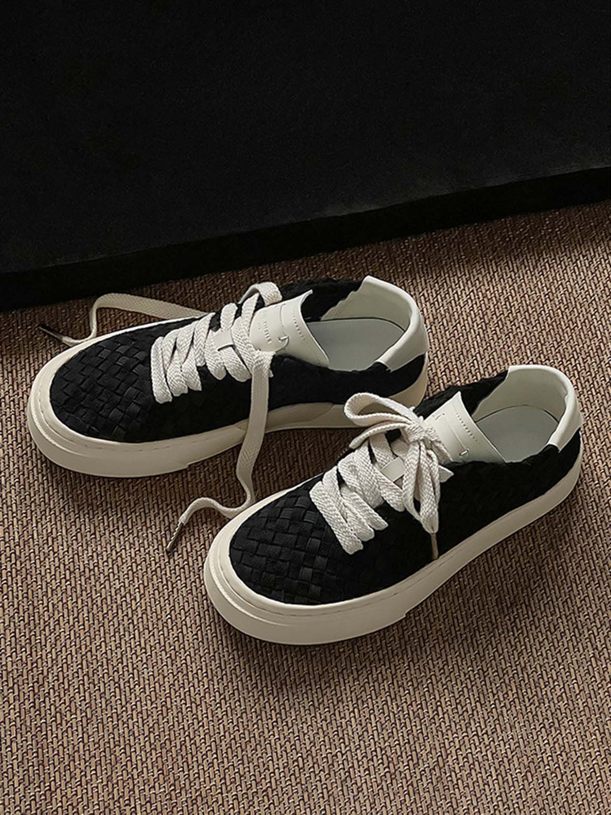 Paper Straight Woven Canvas Sneakers