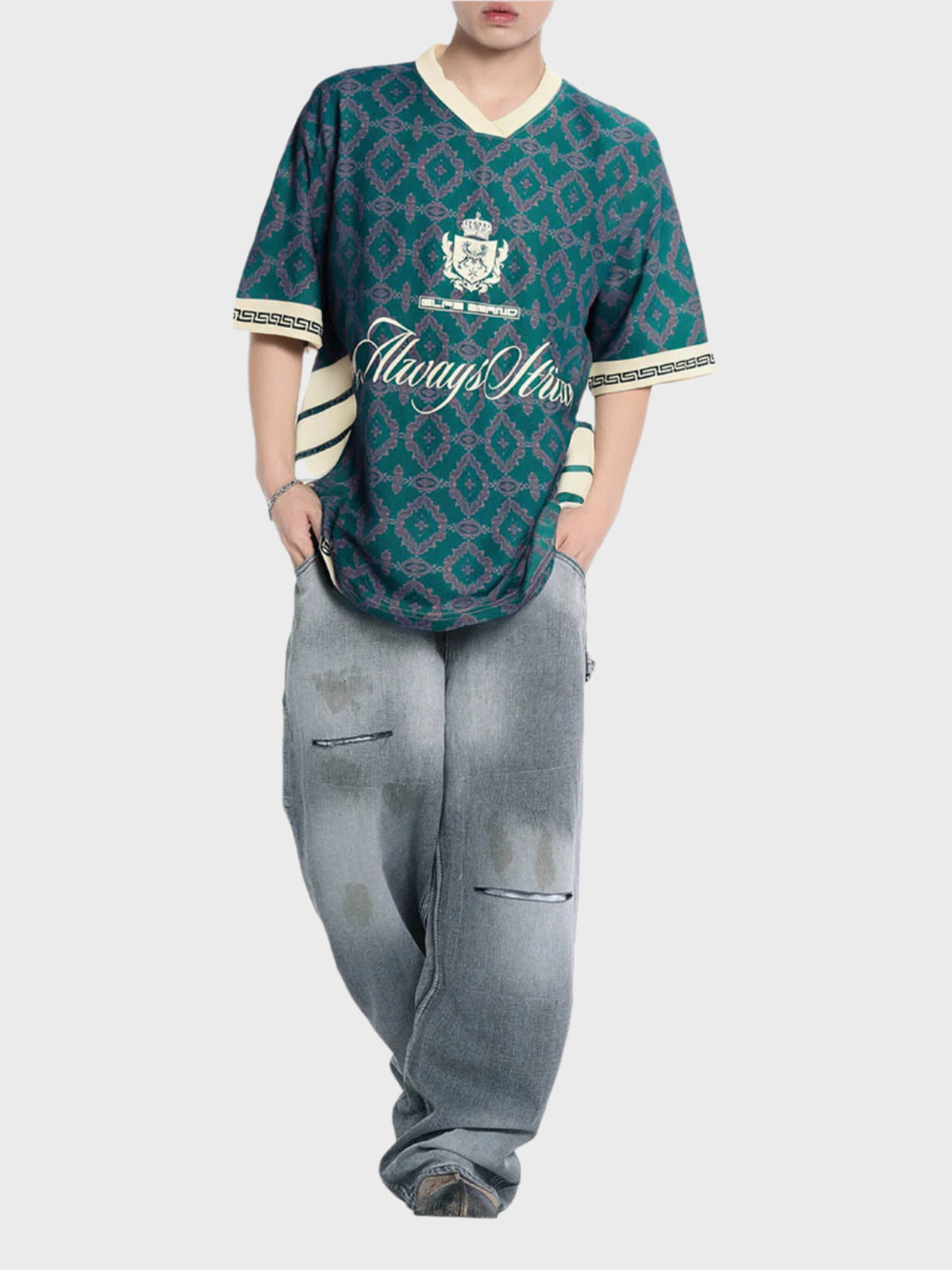 Paper Straight Always Jersey V-Neck T-Shirt