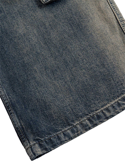 Paper Straight Multi-Pocket Cargo Jeans