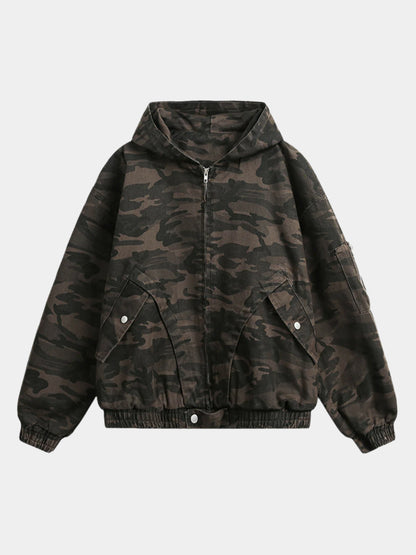 Paper Straight Camouflage Workwear Hoodie