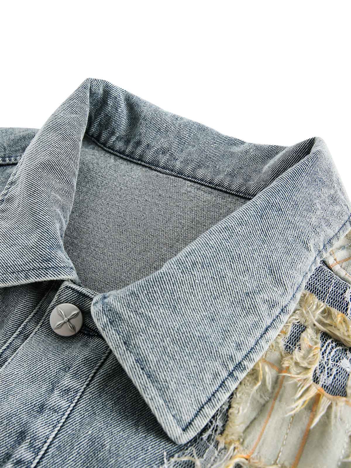 Paper Straight Mosaic Denim Jacket