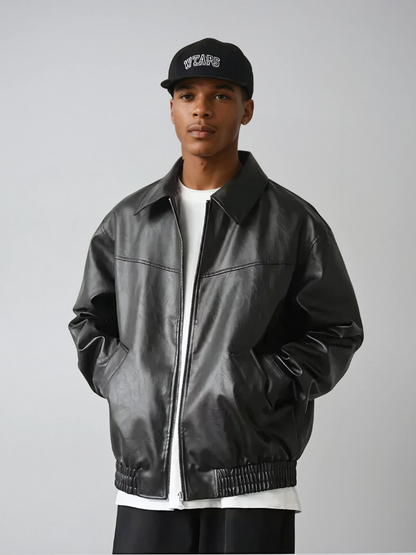 Paper Straight Leather Cycle Jacket