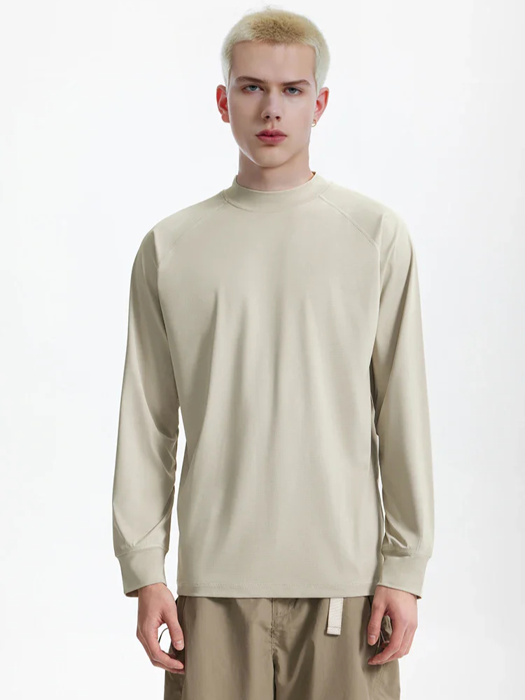 Paper Straight Mock Neck longsleeve Shirt
