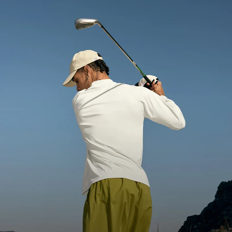 Paper Straight Mock Neck longsleeve Shirt