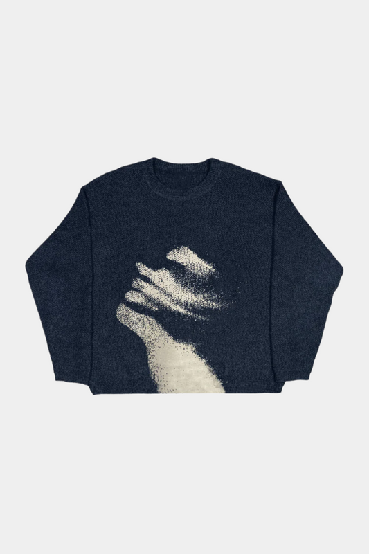 Paper Straight Graphic Knitted Sweater