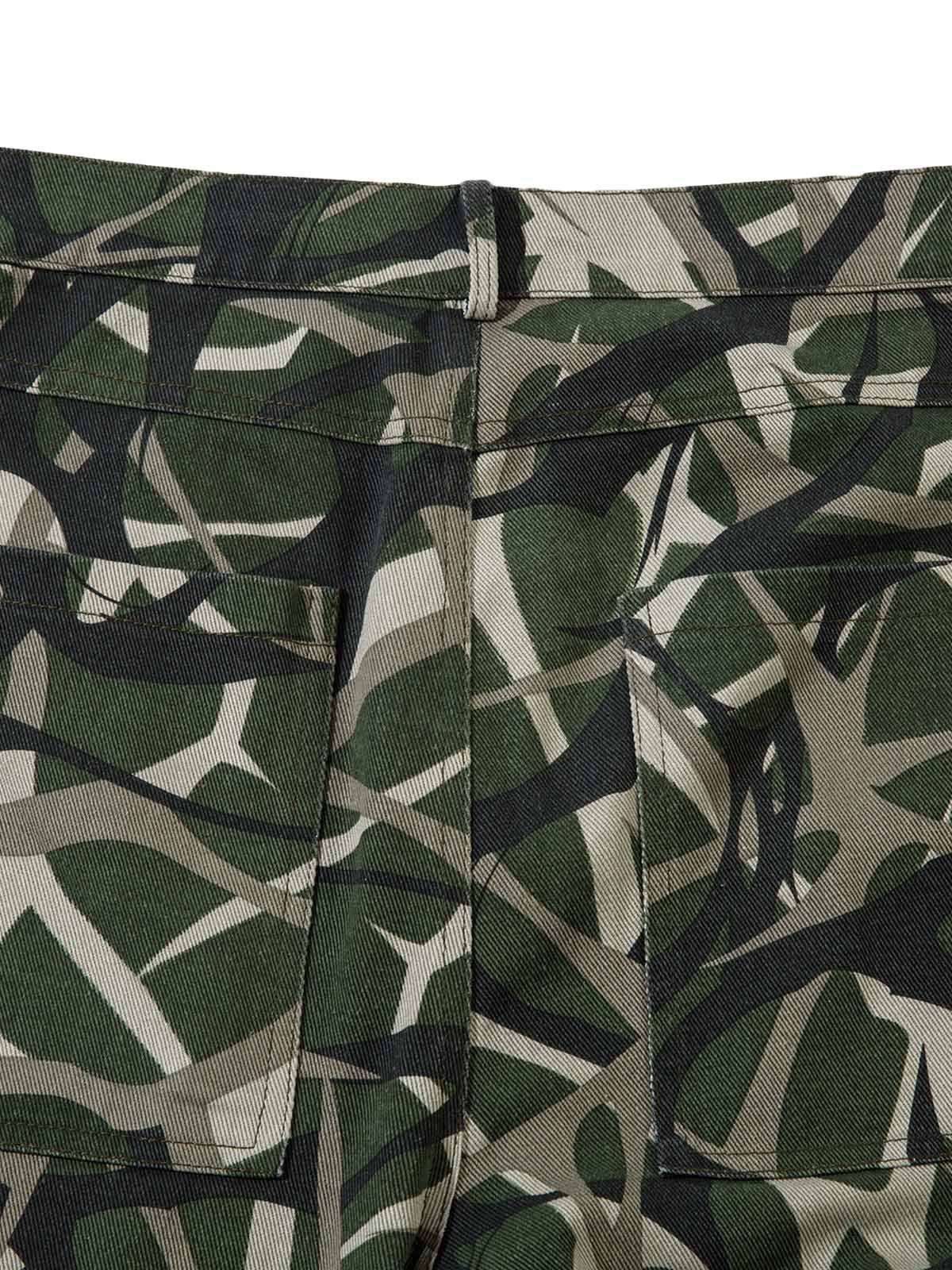 Paper Straight Camouflage Multi Pocket Tracksuit