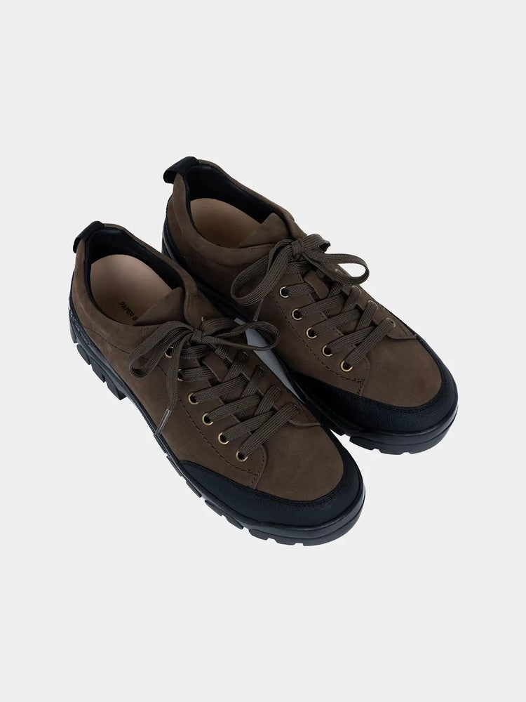 Paper Straight Alpine Hiker Brown — pair, angled from above